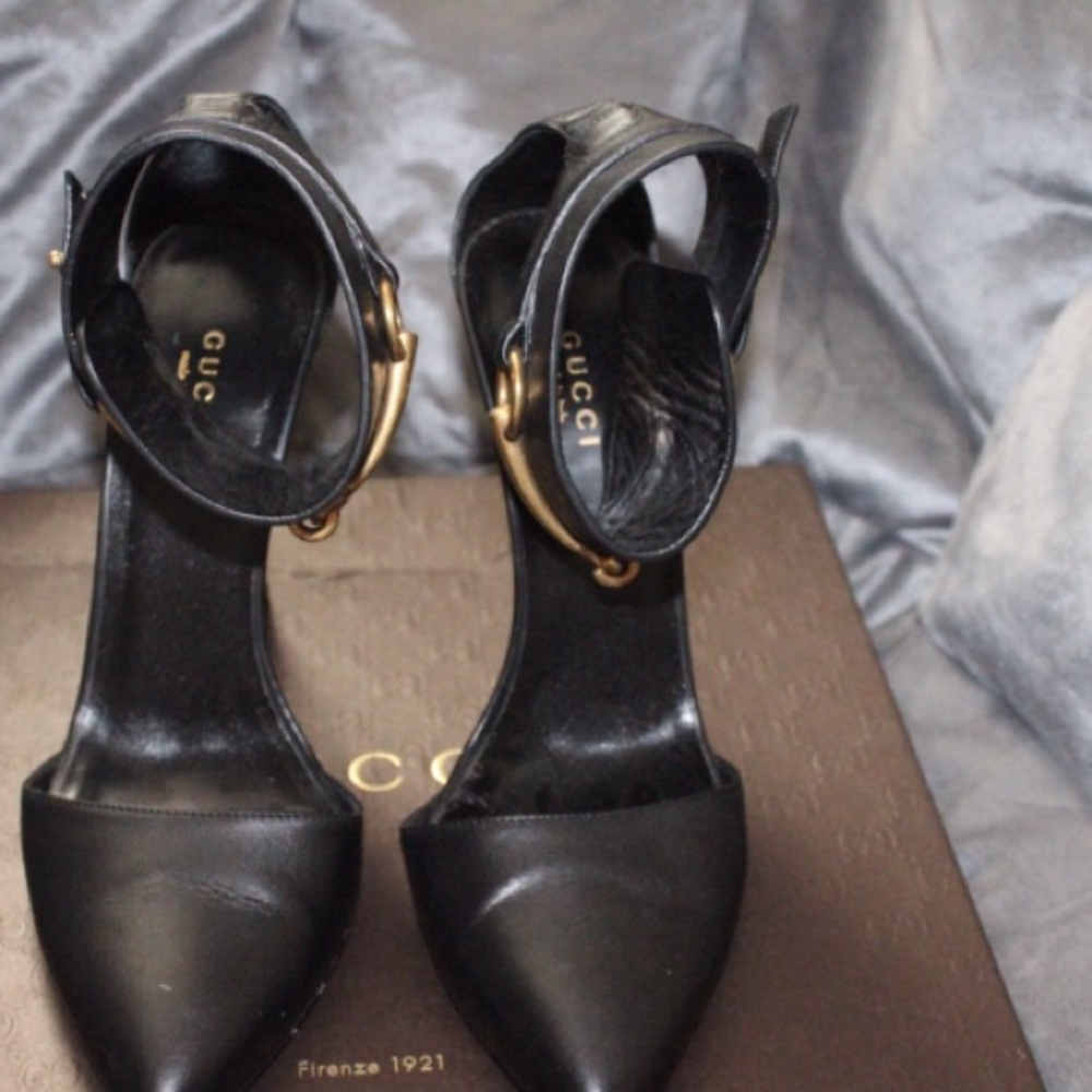 Gucci Ursula Ankle Pump Heels.